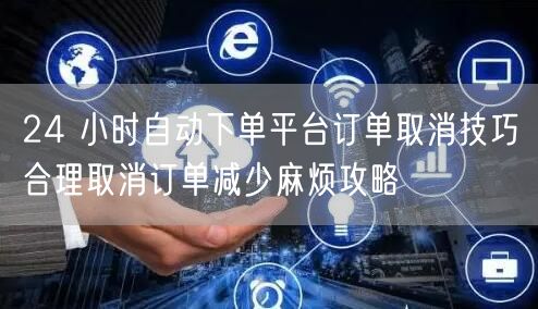 24 小时自动下单平台订单取消技巧合理取