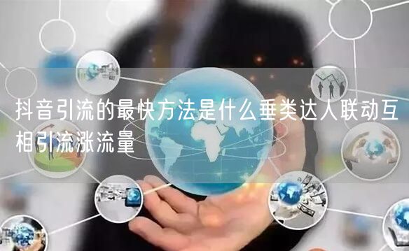 抖音引流的最快方法是什么垂类达人联动互相