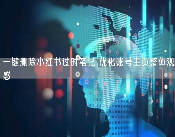 一键删除小红书过时笔记 优化账号主页整体