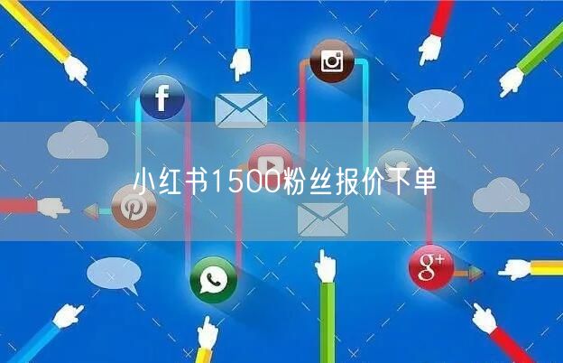 小红书1500粉丝报价下单
