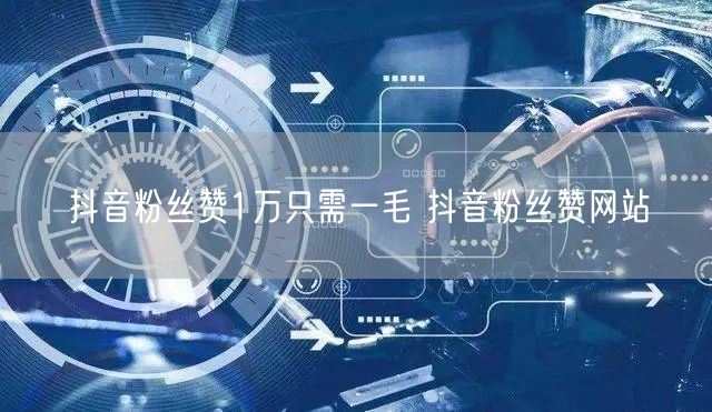 抖音粉丝赞1万只需一毛 抖音粉丝赞网站